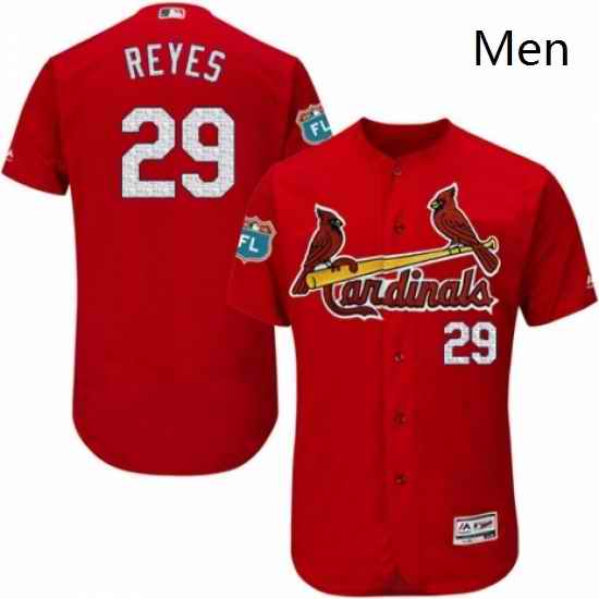 Mens Majestic St Louis Cardinals 29 lex Reyes Red Alternate Flex Base Authentic Collection MLB Jersey